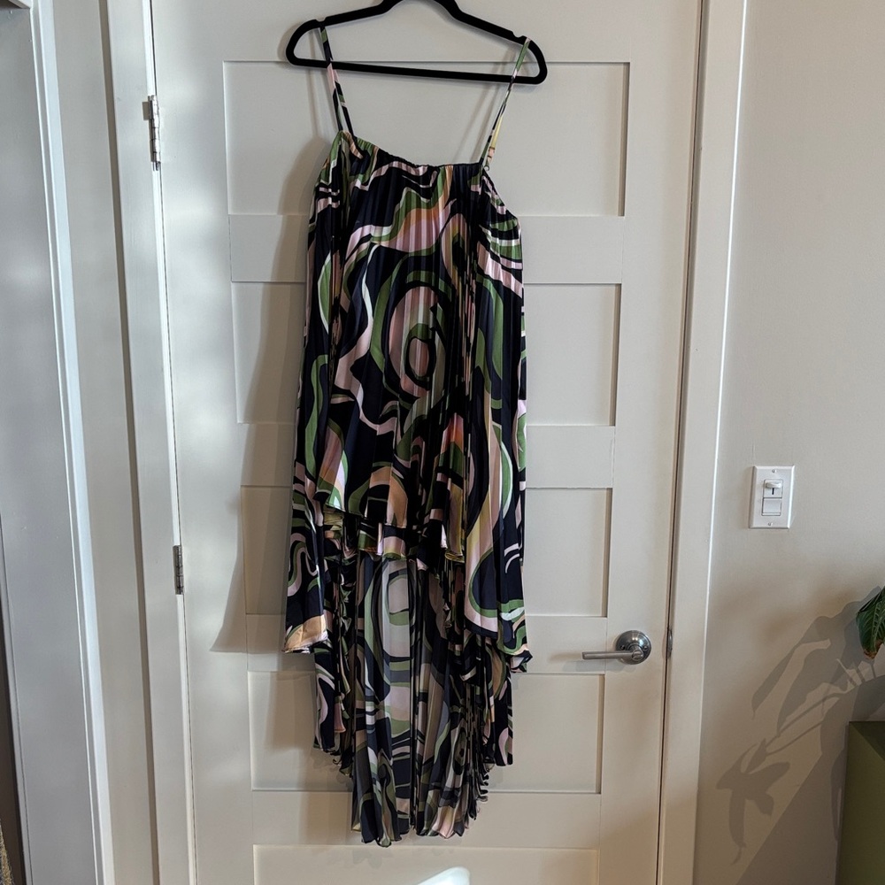 Hutch Green and Black Abstract Dress